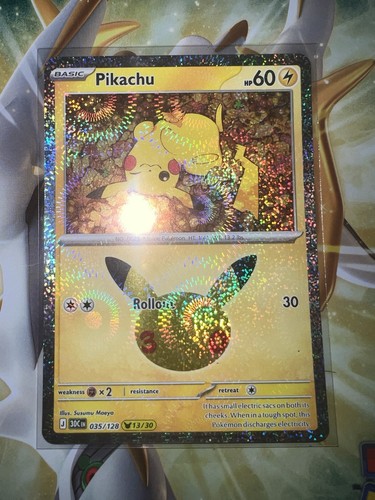 Pokemon 30th Anniversary Celebration Holo TCG Card Pikachu 35 NM