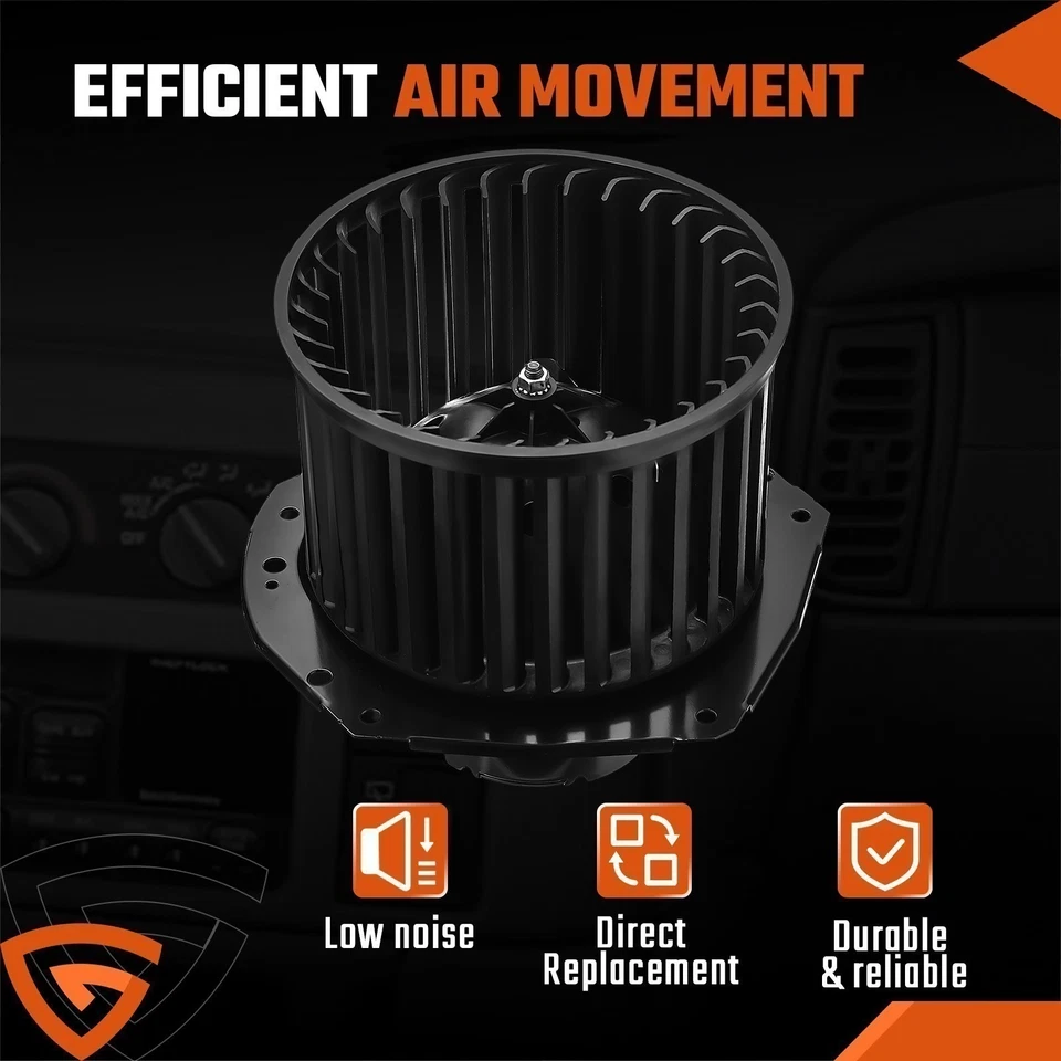 A/C Blower Heater Motor w/Wheel for Chevrolet Astro GMC S10 1994-2005 19179474 - Image 2 of 4