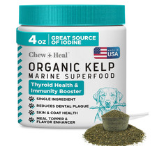 Kelp Supplement for Dogs   Natural Seaweed Powder for Thyroid Function, Denta...