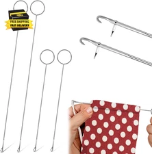 4PCS Loop Turner Sewing Tool, 2 Sizes Drawstring Threader with Latch for Fabric 