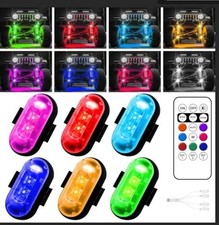 Wireless LED Lights for Car, Wireless Rock Lights with 8 Colors 10 Modes,Led
