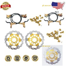 Zoom 160mm Hydraulic Disc Brakes MTB - Gold Rotor Bolts  Floating Disc