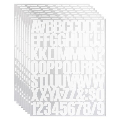 8  1,5  Buchstaben-Zahlen-Aufkleber, 576 Stück Selbstklebende Alph4546