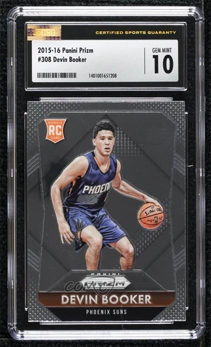 2015-16 Panini Prizm Rookies Devin Booker #308 CSG 10 Gem Mint Rookie RC