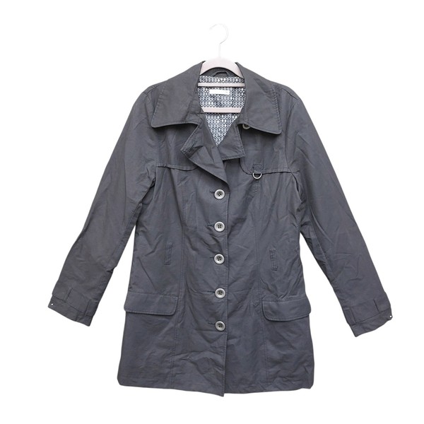 Target 12 Jacket Womens Trench Coat Charcoal Utility Coat Casual Party Travel