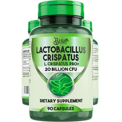 BLIVA Lactobacillus Crispatus Capsules   L - 90 Count (Pack of 1) 