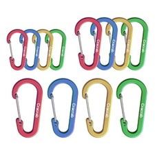 12Pcs Carabiner Small 2" , Medium 2.4" , Large 2.8" , Multiple Colors