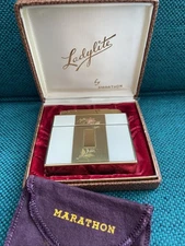Vintage MARATHON LADYLITE Lighter Cigarette Case SPECTACULAR Original Box/Sleeve