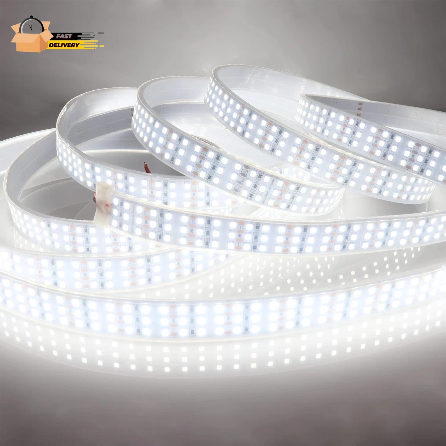 16.4Ft Super Bright Triple Row LED Strip Lights, Daylight White 6000K DC12V 180