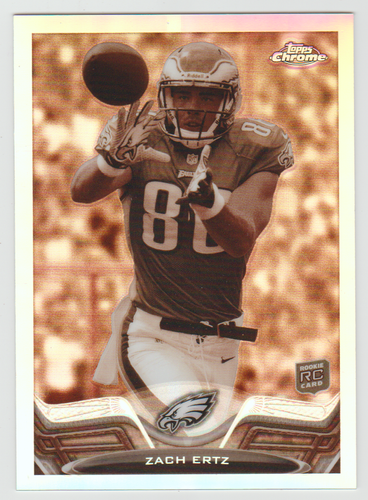 2013 Topps Chrome Zack Ertz 76 Sepia Refractor 10/99 RC!!!