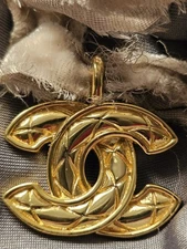 CHANEL Vintage Style Button Charm Stamped Zipper Pulls