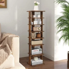 NNECW Wooden Shoe Rack with 8 Levels and Large Capacity for Entry/Living Room-Co