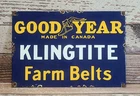 Vintage Goodyear Klingtite Farm Belts Porcelain Metal Sign