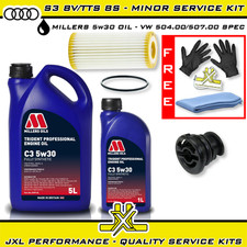 Audi S3 8V/TTS 8S TSI EA888 Gen 3 Minor Oil Service Kit - Millers Oil 5w30
