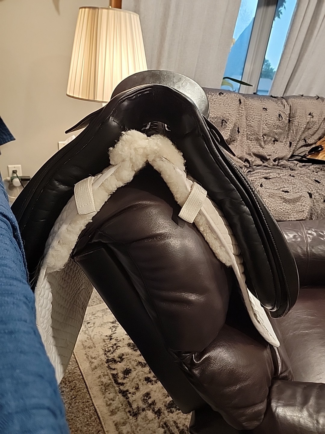 17” Black Passier PS Baum VSD Dressage Saddle Medium tree short billets Longflap