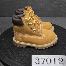 Timberland Boots Kids Size 5 Brown Nubuck Waterproof Lace Up Combat Winter 12809