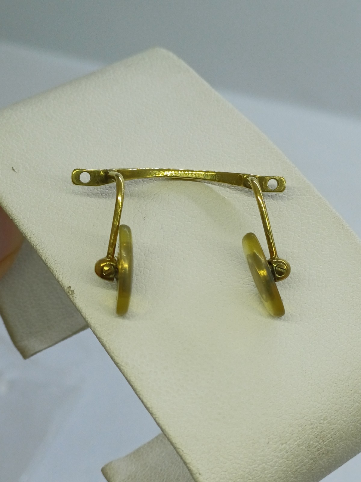 VINTAGE AUTHENTIC CARTIER C DECOR EYE/SUNGLASSES RIMLESS BRIDGE FOR PARTS 19MM image 4