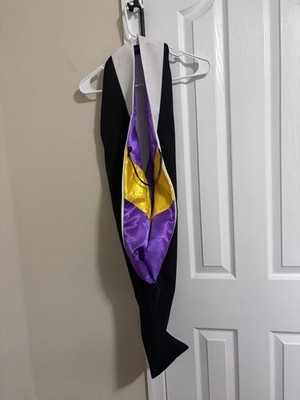 Graduation Master of Arts & Letters Master Hood M.A. White-Purple/Gold, NEW