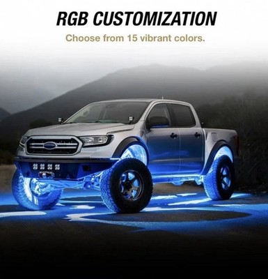 TYPE S Elevate RGB Rock Lights 4 Pods 15 Colors 6 Modes Remote Read Description