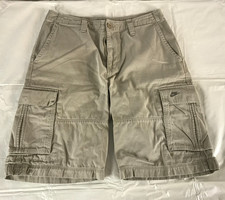 vintage Nike Cargo Khaki Shorts Pockets size Large 35" waist 10" inseam