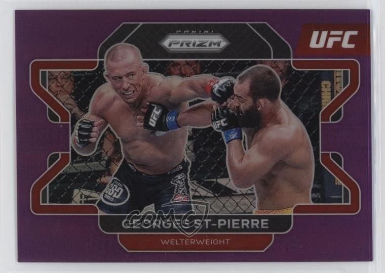 2022 Panini Prizm UFC Purple Prizm 52/149 Georges St-Pierre #61 1rr7