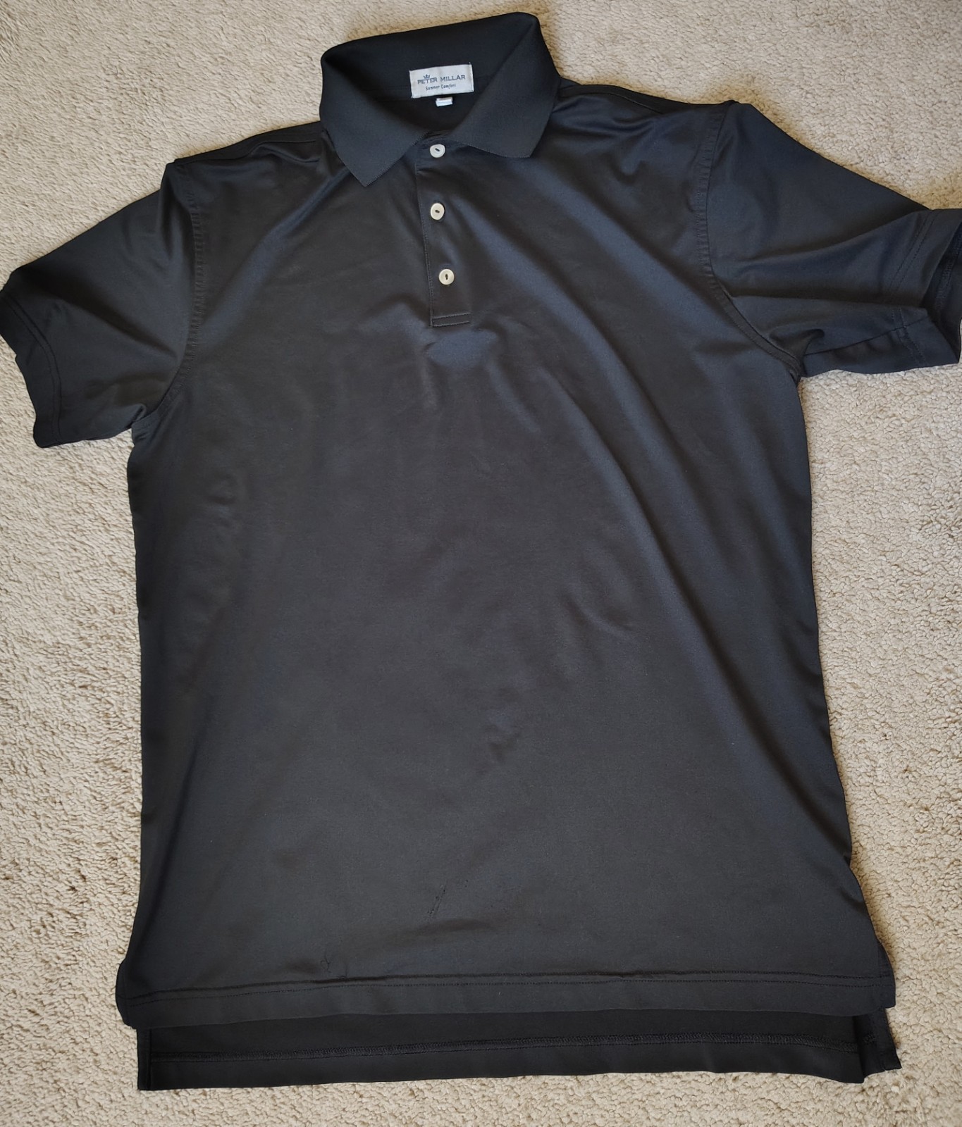 Peter Millar Solid Black Small Men  Summer Comfor… - image 1