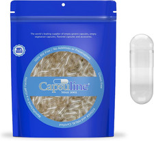 Size 000 Empty Gelatin Capsules, Clear - 1000 Count  Gluten Free, Kosher, Non-G