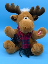 VINTAGE Dan Dee Singing Moose  Grandma Got Run Over by Reindeer   Holiday Plush