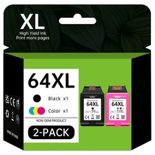 64 XL 64XL Black Color InkCartridge for HP Envy 6200 7155 7158 7855 7858 Printer