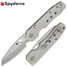 Spyderco Smock CPM-CruWear Satin Blade Satin Aluminum Handles C240ALCWP