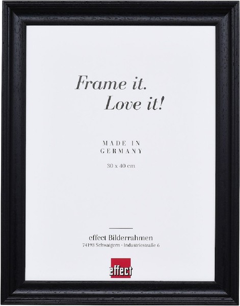 Effect Holz-Bilderrahmen Profil 2420 Schwarz 61X91,5 Cm Antireflexglas-image