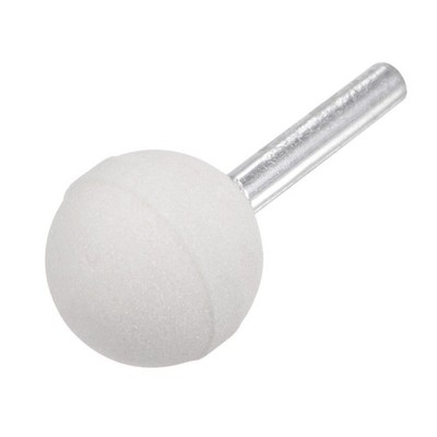 Stone Mounted Abrasive Ball Polishing Points 1/4'' Shaft 0.98'' Dia White 10pcs