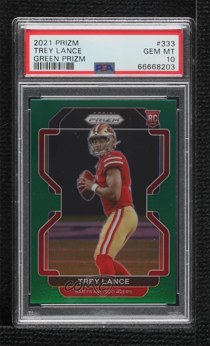 2021 Panini Prizm Green Trey Lance #333 PSA 10 GEM MT Rookie RC 0uf6