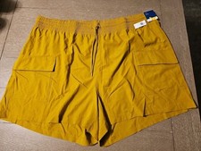 NWT Old Navy Women 4X Marigold High-Waisted Pull On Stretch Tech Shorts