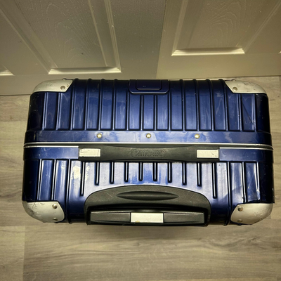 Rimowa Hybrid Cabin Carry-On Suitcase Navy Blue 4-Wheels Aluminum