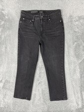 Lauren Ralph Lauren Jeans Women's 31/12 Faded Black High Rise Straight Ankle