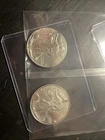 Lot Of 2 - Silver Eagle 1oz Silver Coins - 1999 - 2022 - Uncirculated