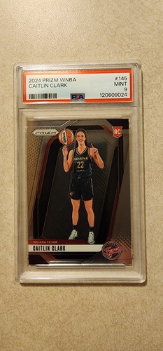 Caitlyn Clark 2024 Panini Prizm WNBA Base Rc Card PSA Mint 9