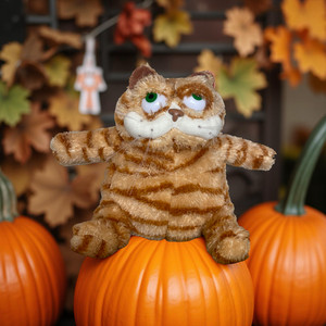 Duck Chicken Kabob Dog Snacks Juju Fat Orange Tabby Cat Plush - 12