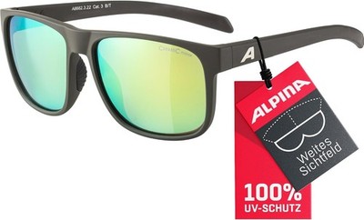 ALPINA NACAN III Sonnenbrille Erwachsene UV Schutz Coffee Grey Matt Sportbrille