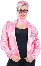 Ladies Grease Pink Ladies Jacket with Accessories