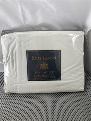 Ralph Lauren - One Queen Flat Sheet - 250 Thread Count, 60x80 in - White - New