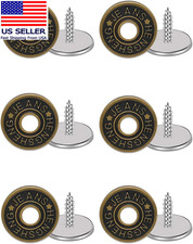 Button Pins for Jeans,No Sew and No Tools Instant Jean Buttons 6 PCS for Loose J