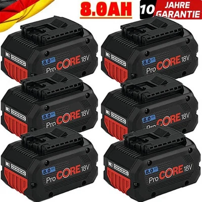 FÜR BOSCH Batería Original 6X 8Ah para Bosch 18V Professional GBA GSR GSB BAT618 BAT609 BAT620