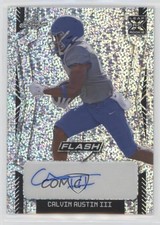 2022 Leaf Flash Silver Metalized Sparkles 40/40 Calvin Austin III Auto 0u66