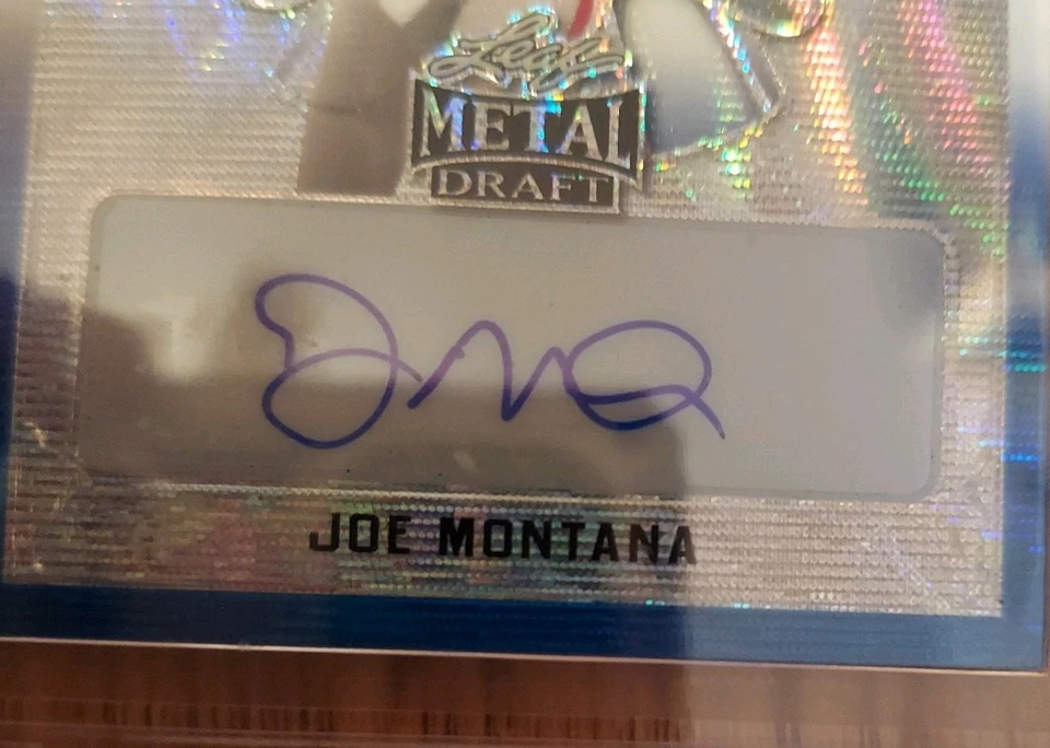 Joe Montana 2022 Hoja Metal RWB Onda Salón de la fama automático #1/1 Prueba de preproducción 🔥📈 Foto 3 de 3