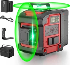 Nivel Laser Autonivelante Líneas Verde 200 Ft Rotativo De 2x360 Rotacion Pisos.