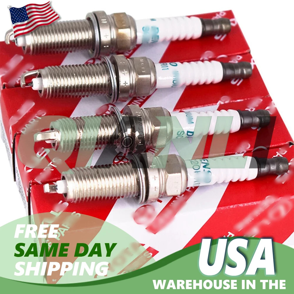 4Pcs New 90919-01253 DENSO Iridium Spark Plugs SC20HR11 3444 for Lexus Toyo