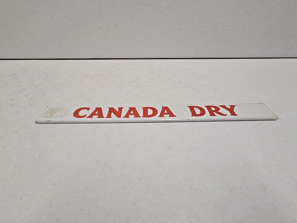 Letrero de empuje de puerta de pantalla de hojalata publicidad soda jengibre seco Canadá vintage de 18" Foto 2 de 4