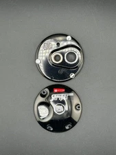 ORIG ABU AMBASSADEUR LEFT & RIGHT SIDE PLATES FOR 5500 STRIPER IN BLACK - #1031